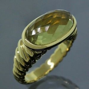 David Yurman Noblesse 18K Yellow Gold Oval Lemon C